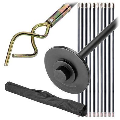 KADAX Abflussreiniger-Set, 10 Stück, 9 m, schwarz