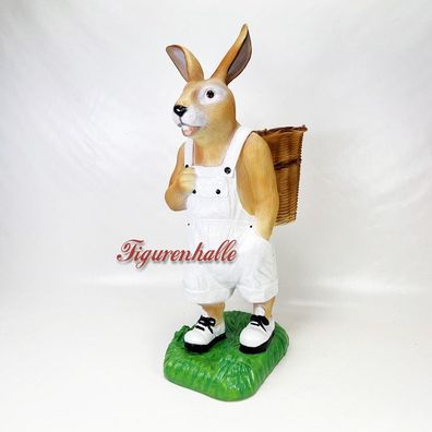 Osterhase Ostern groß Figur Statue Skulptur Kipe Außendekoration Ostern Deko Eie weiß