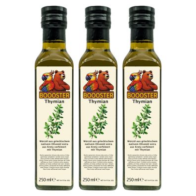 Apsu Boooster Thymian Würz-Öl 3x250ml Griechisches natives Olivenöl extra zum Kochen