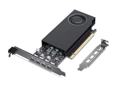 NVIDIA RTX A400 - Grafikkarten - RTX A400 - 4 GB GDDR6 - PCIe 4.0 x8 - 4 x Mini... ->