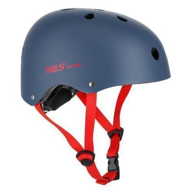 MTW001-1 Fahrradhelm GRAU-ROT GR. S (52-56 CM) NILS Extreme HELM