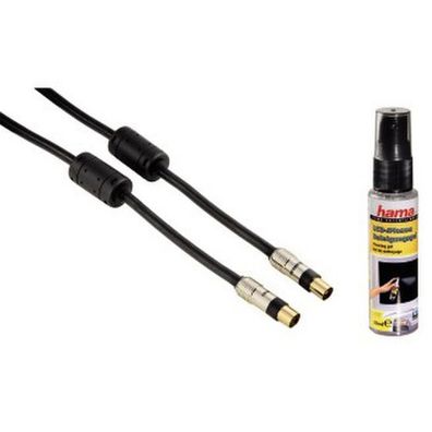 Antennenkabel 100db 1,5m + TV-Reiniger