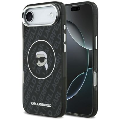 Hülle Karl Lagerfeld MagSafe iPhone 17 Air Kunststoff schwarz transparent Logo