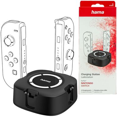 Hama USB Ladestation Ladegerät Ständer für Nintendo Switch Joy-Con Controller