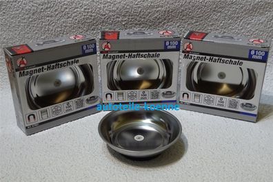 4x Magnet-Haftschale Ø 10cm Magnetschale Magnetteller Schrauben Schale Teller