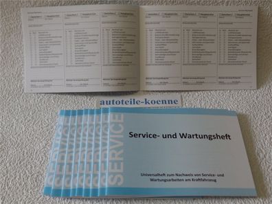 10x Universal Inspektion Serviceheft Wartungsheft Scheckheft Honda geeignet