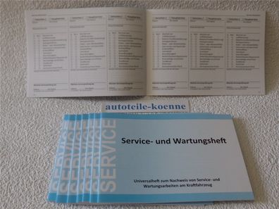 8x Universal Inspektion Serviceheft Wartungsheft Scheckheft Renault geeignet