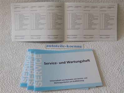 4x Universal Inspektion Serviceheft Wartungsheft Scheckheft Toyota geeignet