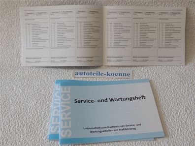 3x Universal Inspektion Serviceheft Wartungsheft Scheckheft VW geeignet