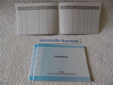 3x Fahrtenbuch DIN A6 quer für je 190 Eintragungen Nachweis Finanzamt