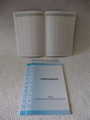 3x Fahrtenbuch DIN A5 hoch für je 418 Eintragungen Nachweis Finanzamt