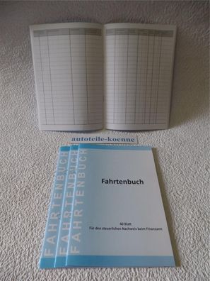 4x Fahrtenbuch DIN A5 hoch für je 418 Eintragungen Nachweis Finanzamt