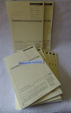 200 Satz DIN A4 KFZ Reparatur Auftragskarten Arbeitskarten selbstdurchschreibend