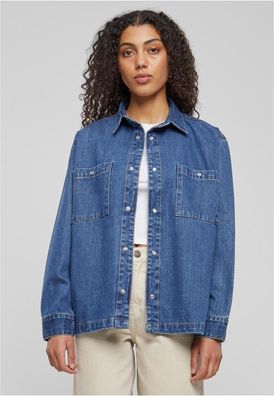 Urban Classics Damen Ladies Oversized Denim Shirt TB6129