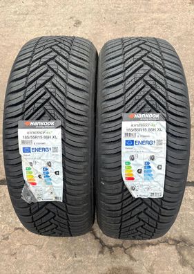 2x Allwetterreifen 185/55 R15 86H XL Hankook Kinergy 4S 2 H750 DOT24 NEU