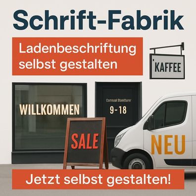 Ladenbeschriftung selbst gestalten und bestellen
