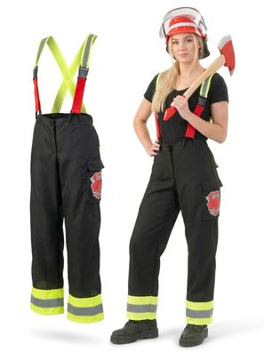Kostüm Feuerwehr Latzhose Feuerwehrfrau