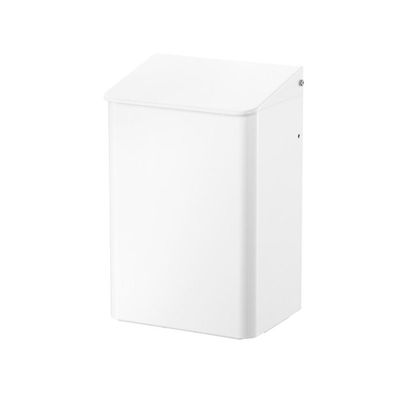 Abfallbehälter Serie Omikron II 6 l Aluminium weiß