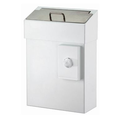 Hygieneabfallbehälter Omikron II 10 Liter Edelstahl weiß