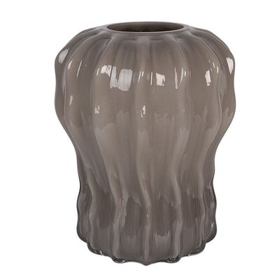 Clayre & Eef Vase Ø 19x25 cm Grau Glas (Gr. Ø 19x25 cm)