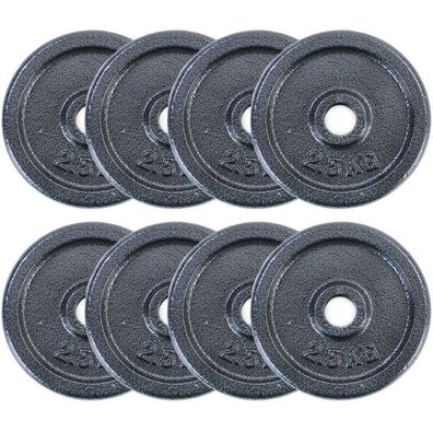 20 kg Hantelscheiben Set 8x2,5 kg Gusseisen Hantel Gewicht versiegelt 28mm