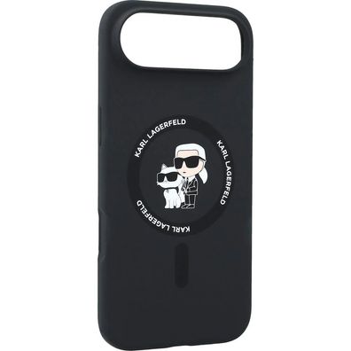 Hülle iPhone 17 Air Karl Lagerfeld MagSafe Silikon schwarz Logo