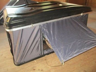 Hartschalen-Autodachzelt 140cm x 215cm ABS schwarz / grau Öffnung automatisch . Zusta