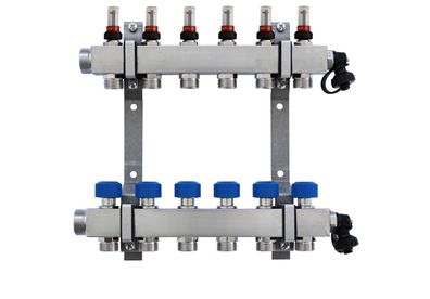 COSMO Edelstahlverteiler mit DMA für 2- 12 Heizkreise wählbar
