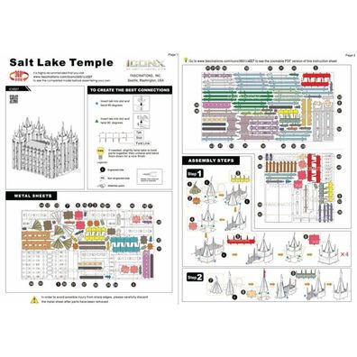 METAL EARTH 3D-Puzzle-Tempel in Salt Lake City (ICONX)