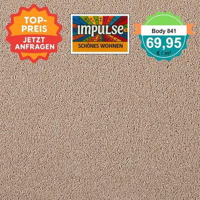 Girloon Body 841 Teppichboden Velours 400 cm breit - keine Versandkosten