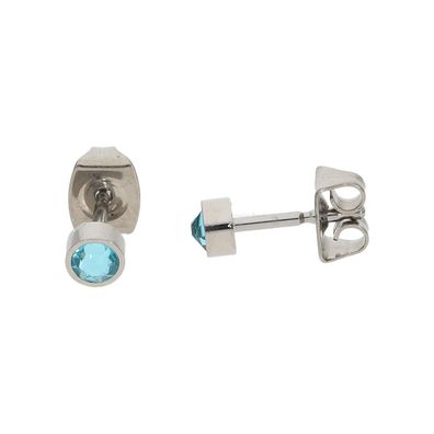 Boccia Ohrstecker Kinder 05095-03 Swarovski Kristalle, Blau, Titan, Klein