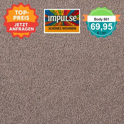 Girloon Body 861 Teppichboden Velours 400 cm breit - keine Versandkosten