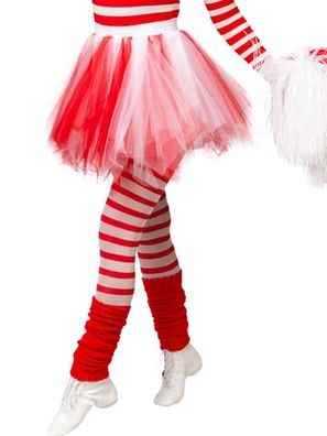 Tüllrock Tutu voluminös rot weiß