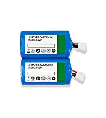 2er-Set LiFePO4 Akkus 3,2V 1,2Ah für Wireless-Control-Leuchten LEO