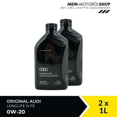 Original Audi 0W-20 LongLife IV FE 508.00 / 509.00 2x1 Liter
