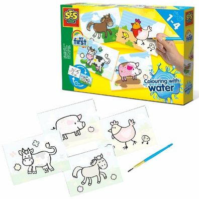 Ses 14454 Malen Mit Wasser - Bauernhoftiere
