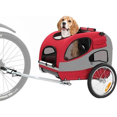 Sepnine 10801 Fahrrad-Hundeanhänger M, faltbar, mit Sicherheitsreflektoren