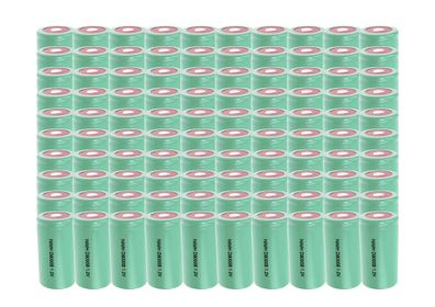 100x XCell Mono Akku Flattop Ni-MH 1,2V 9000mAh D