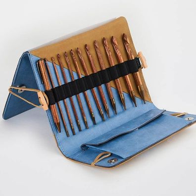 KnitPro Ginger Tunesische Häkelnadel Set Afghan auswechselbar Holz 3,50–8,00 mm