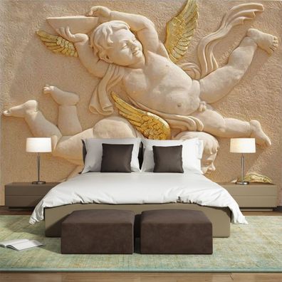 3D Wandtapete Engel - Edles Relief Design Modern Elegant TV Hintergrundwand 4712