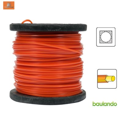 Mähfaden, Trimmerfaden, vierkant mit Innenkern 2,4mm x 90m