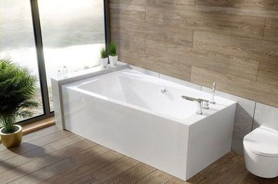 Badewanne Eckwanne Acryl Infinity 160x100 Links Weiß | Ablauf & Füße GRATIS !