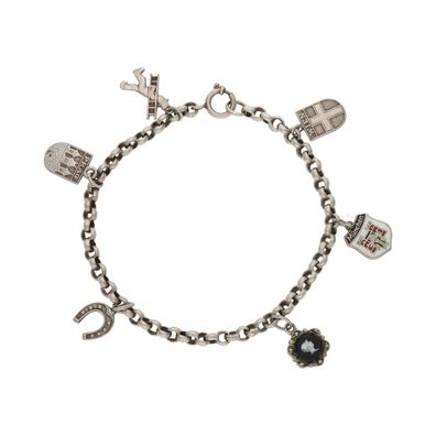 Bettelarmband Silber 800 geschwärzt Second Hand 25323124 getragen