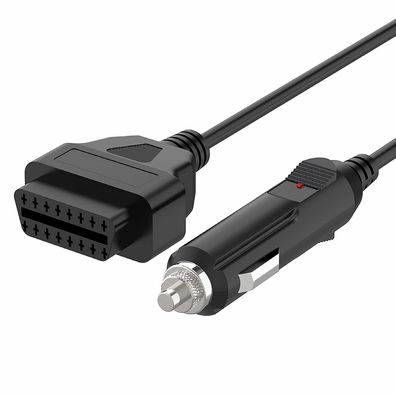 J56C OBD2 Stromversorgungskabel 16Pin auf Stabile 12V Zigarettenanzünder Adapter 1m