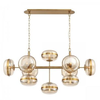 Elstead Lighting LED Pendelleuchte 10-flammig Nottingham Antikmessing