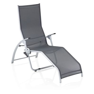 Kettler Bäderliege Tampa Aluminium silber/Outdoorgewebe anthrazit ergonomische Sonne
