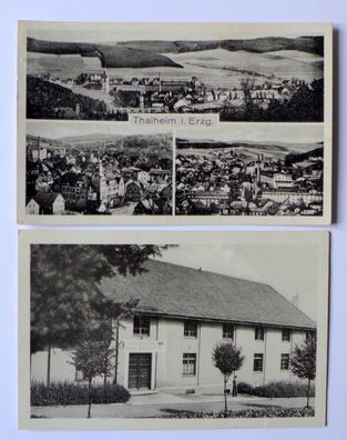 2 AK Thalheim Jugendherberge Ansichtskarte DDR