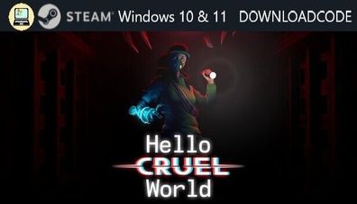 NEU PC Computer Spiel Hello Cruel World für Windows 10 11 STEAM Downloadcode Key