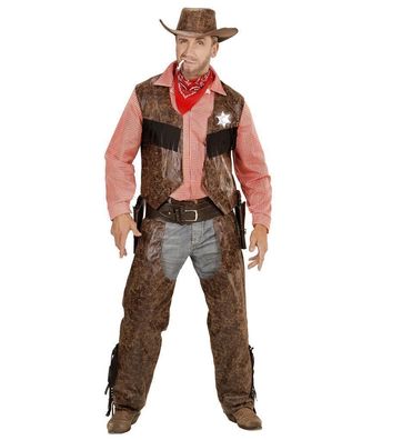 Cowboy Kostm braun 3tlg