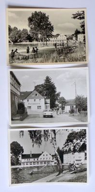 3 AK Hetzdorf Sumpfmühle Freibad Ferienheim Ansichtskarte DDR